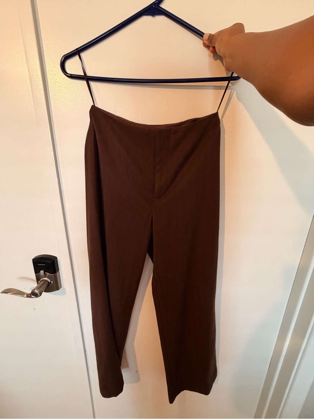 Reformation Mid Rise Brown Pants